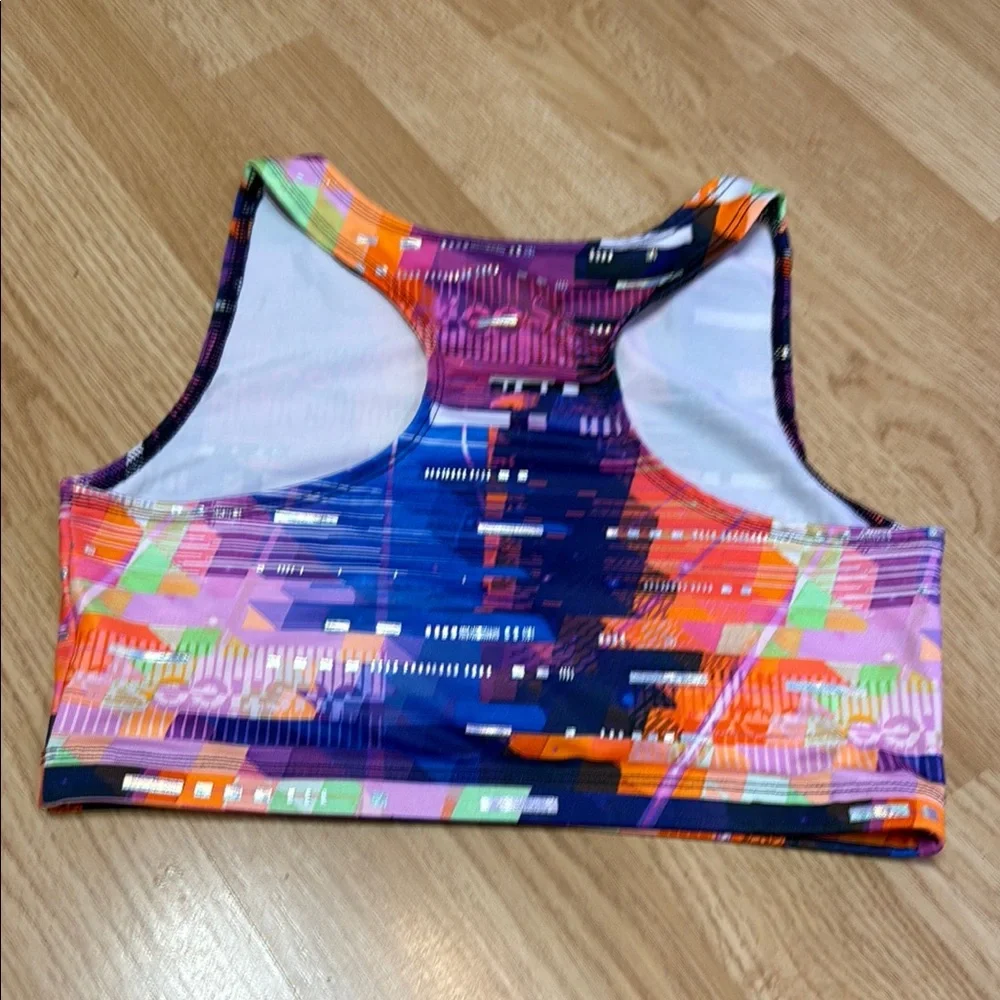 Justice Girls XL 16/18 Multicolor Graphic Sports Bra Athletic Activewear